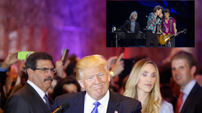 Trump continue d`utiliser des chansons des Rolling Stones malgré leur refus