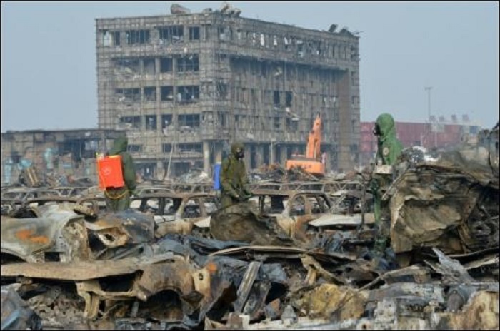 Erneut Explosion in Lagerhalle im chinesischen Tianjin