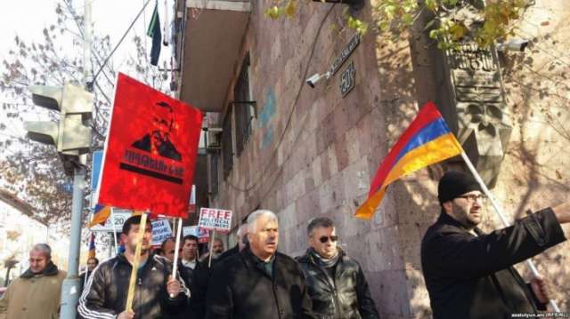 Protest action in front of UN and Council of Europe office in Yerevan