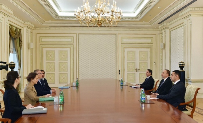 President Ilham Aliyev receives member of French government Andre Vallini