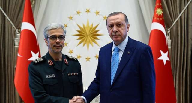 أردوغان يناقش مع قائد الجيش الإيراني تحركا مشتركا ضد الجماعات الإرهابية