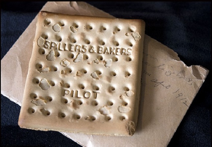 Titanic`s surviving cracker is sold for $22,968