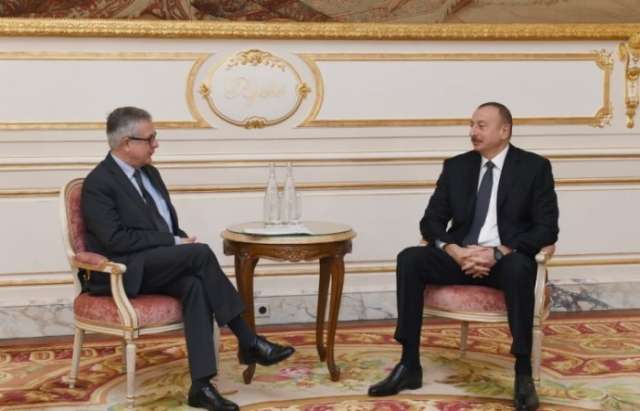President Ilham Aliyev meets with CEO of Credit Agricole SA
