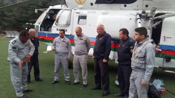 FHN helikopteri Gürcüstanda əməliyyata başlayıb - FOTOLAR