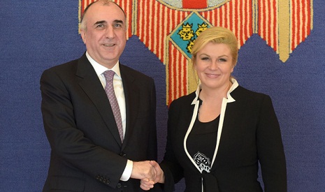 Azerbaijani FM meets Croatian President - PHOTOS
