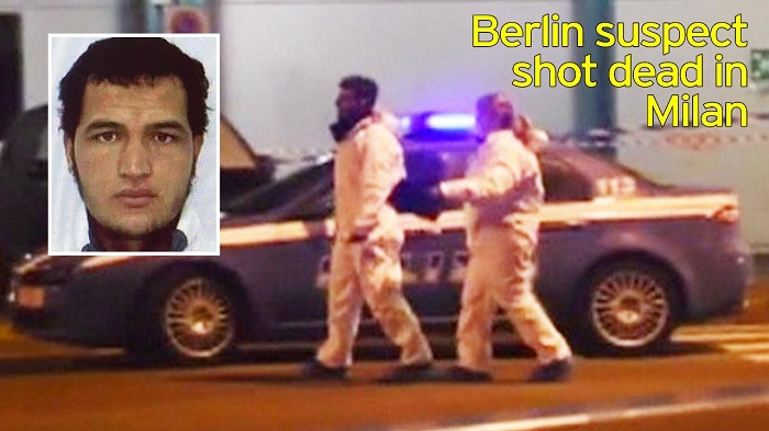 Italian cops hailed heroes after Berlin terror suspect Anis Amri shot dead