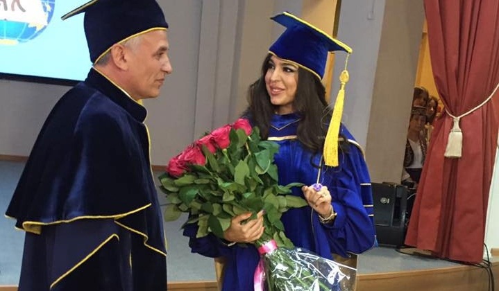 Leyla Aliyeva awarded the diploma of Honorary Professor of Moscow State University 