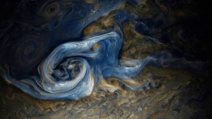 La NASA registra impresionantes imágenes de tormentas en Júpiter