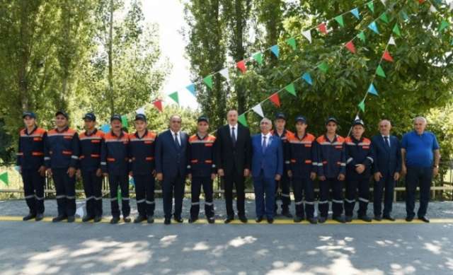 President Ilham Aliyev attends several openings in Gakh district - UPDATED
