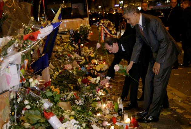 Obama dans la nuit au Bataclan pour un hommage aux victimes
