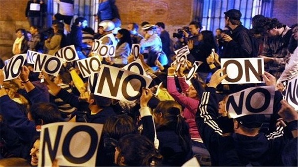 Manifestations pacifiques en Espagne