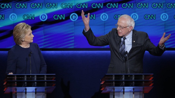Le candidat à la primaire démocrate Bernie Sanders gagnant dans le Maine