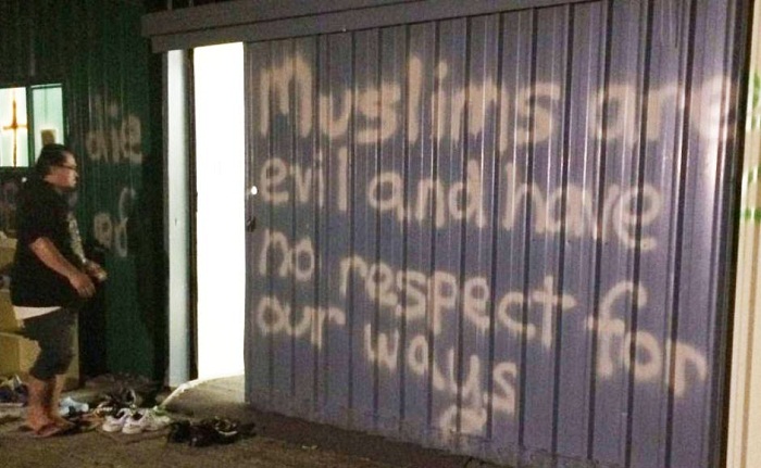Vandals spray-paint 2 mosques in Southern California