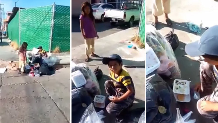 Niños mexicanos rebuscando comida entre la basura indignan a la Red