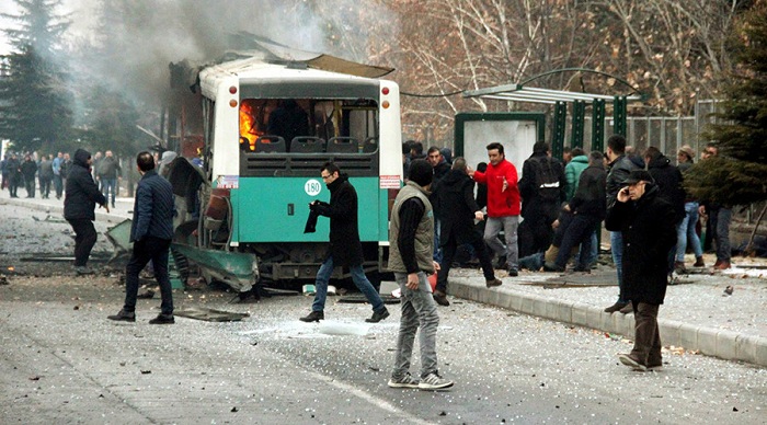 Turkish police arrest 15 suspects in Kayseri bombing that killed 14