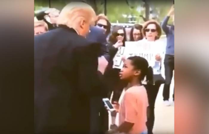 Una niña regaña a 'Donald Trump' de esta forma y se vuelve viral