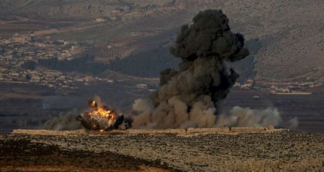 المقاتلات الحربية تبدأ بقصف الإرهابيين في عفرين