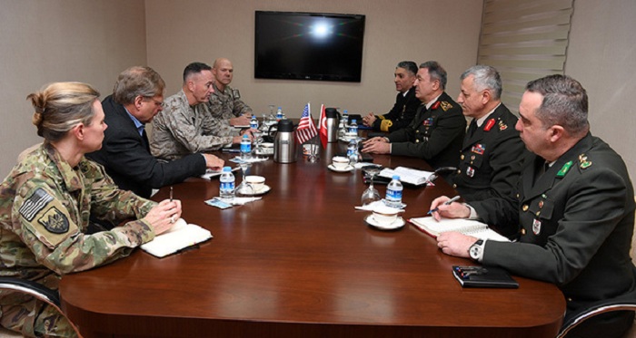 Turkey`s Chief of Staff Akar meets with his US counterpart Dunford