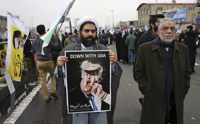 Iran celebrates its revolution with anti-American slogans