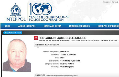 Azerbaijan declares British businessman internationally wanted