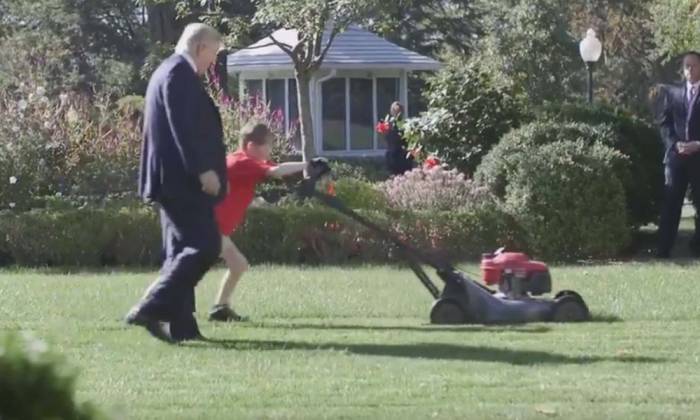 Trump invite un garçon de 11 ans qui voulait tondre la pelouse de la Maison Blanche