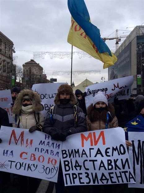 Kiyevdə "Ukrayna xalqının Səssiz yürüşü" - VİDEO
