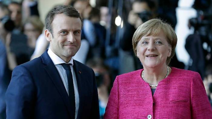 Merkel empfängt Macron in Berlin