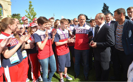 Putin Bakı Atletlər Kəndində  - FOTO