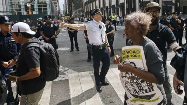 3 members of Congress arrested at Trump Tower street protest