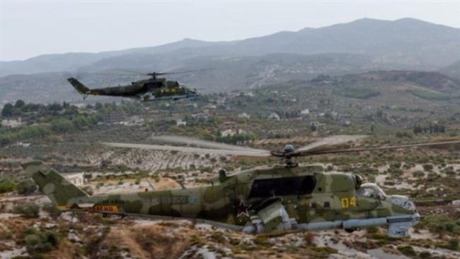Forte présence des hélicoptères russes dans le ciel syrien