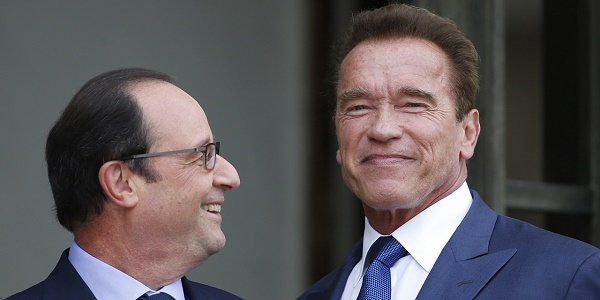 Arnold Schwarzenegger à François Hollande: `We love you`