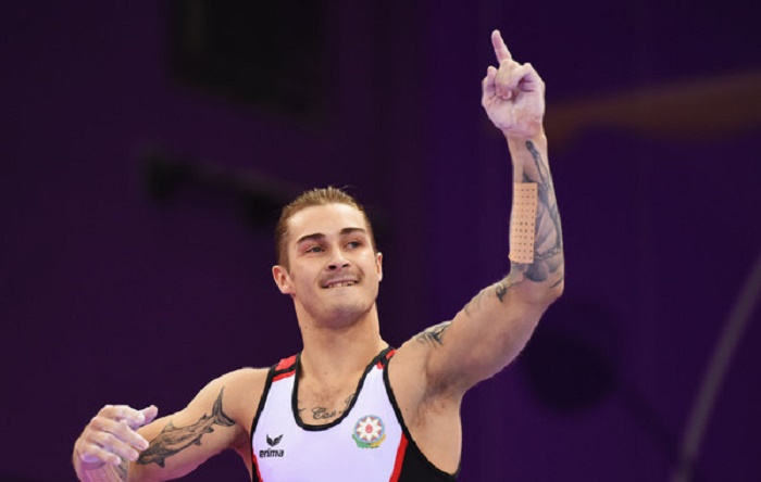 Azerbaijani gymnast Oleg Stepko grabs silver in vault event