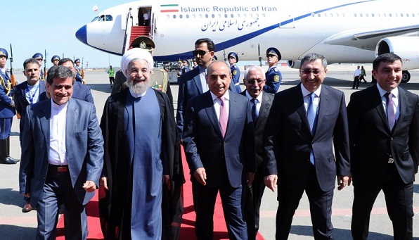 Hassan Rouhani est arrivé en Azerbaïdjan pour une visite officielle