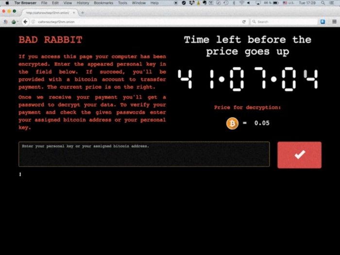 Trains and planes hit by Bad Rabbit ransomware spreading across Europe