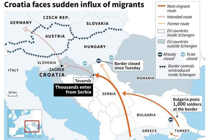 Chaos in Croatia as relentless migrant surge continues - VIDEO