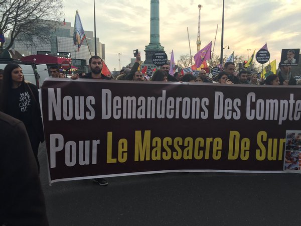 Opération turque contre les Kurdes: manifestation à Paris 
