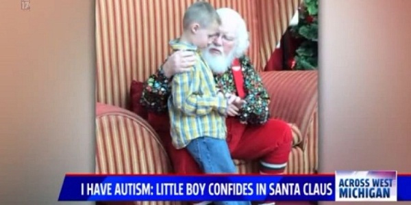 Les touchants mots du Père Noël à un enfant autiste venu se confier sur son handicap
