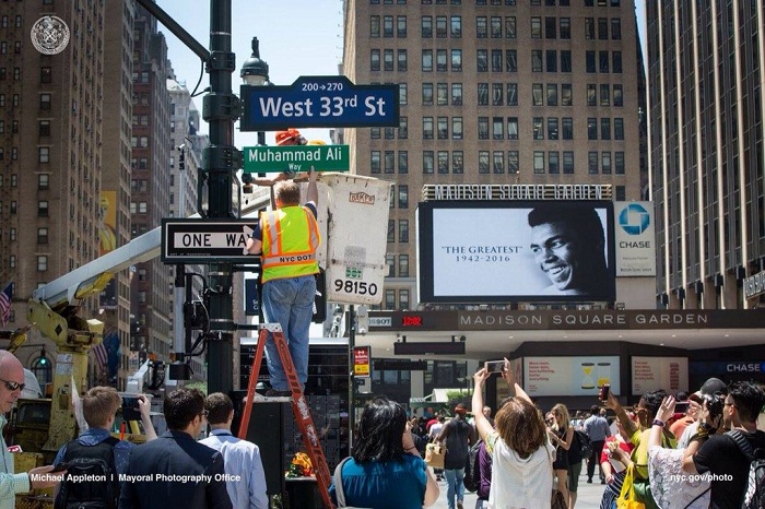 New York names street near Madison Square Garden `Muhammad Ali Way`