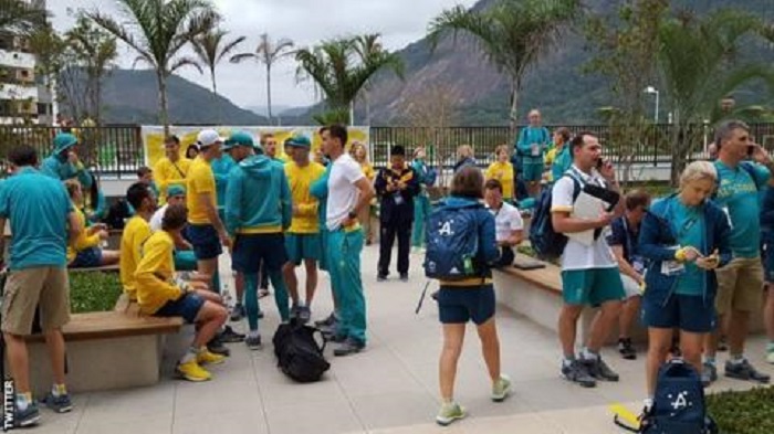 Une incendie dans le village olympique à Rio