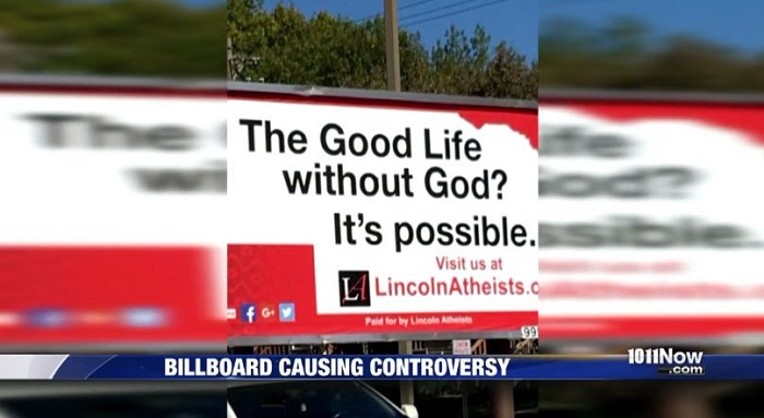 Atheist billboard in Nebraska removed amid boycott threats