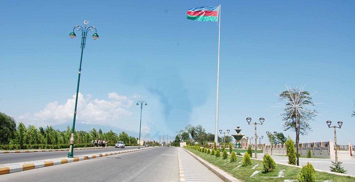Power transmission lines, damaged in Azerbaijan