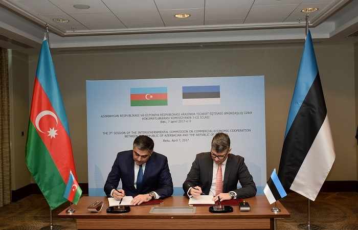 Azərbaycan-Estoniya arasında protokol imzalanıb - Foto