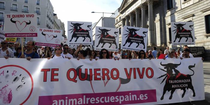 Manifestation à Madrid pour l'abolition de la tauromachie
