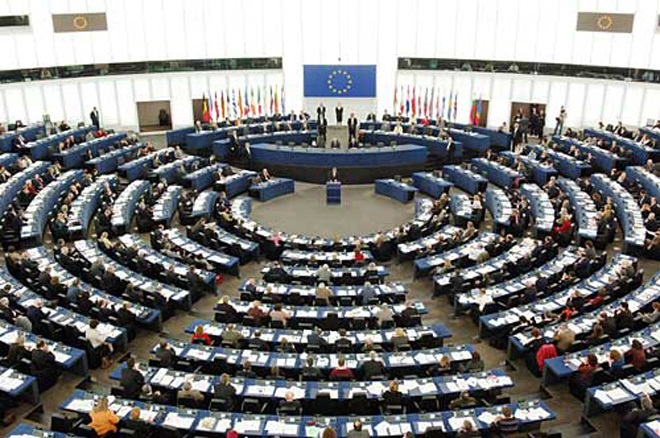 Protesta  dirigida al Parlamento Europeo