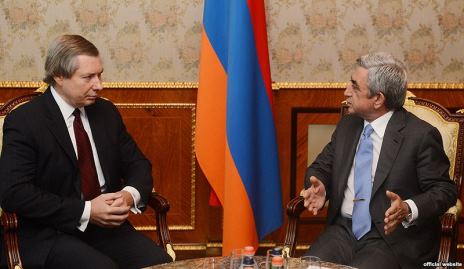 Armenian president and Ambassador Warlick discuss Karabakh  