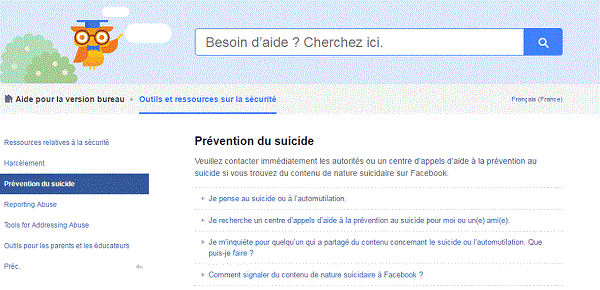 Facebook étend au monde entier son outil de prévention des suicides