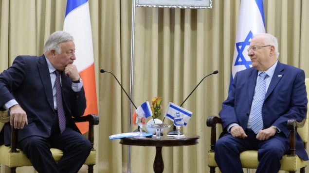 En Israël, le président du Sénat tente de rassurer sur les intentions de la France