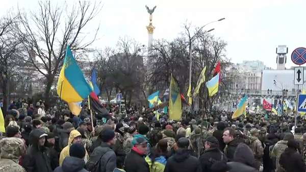 Manifestation à Kiev, deux ans après le jour le plus sanglant des heurts de la place Maïdan