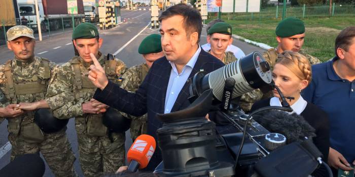 L'ex-président géorgien Saakachvili entre de force en Ukraine