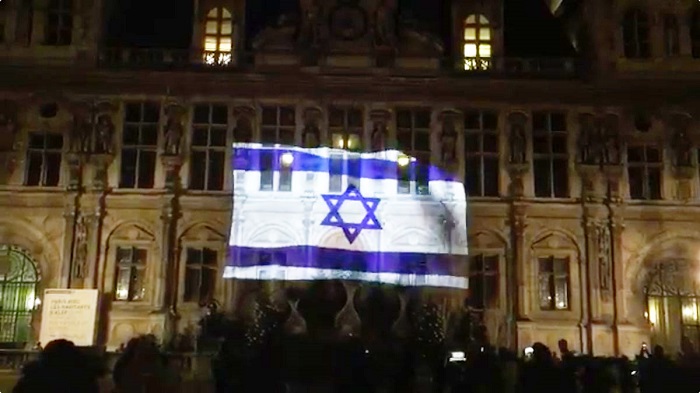 La mairie de Paris sera illuminée aux couleurs du drapeau israélien